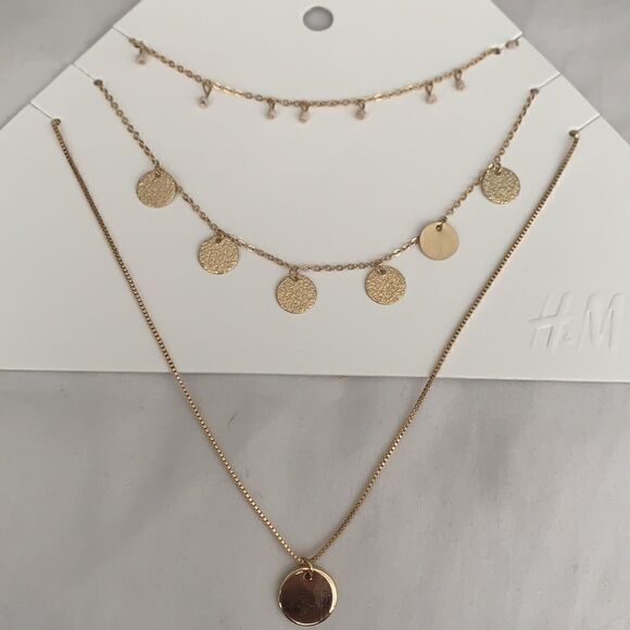 Dainty three chain necklace  - Picture 1 of 4
